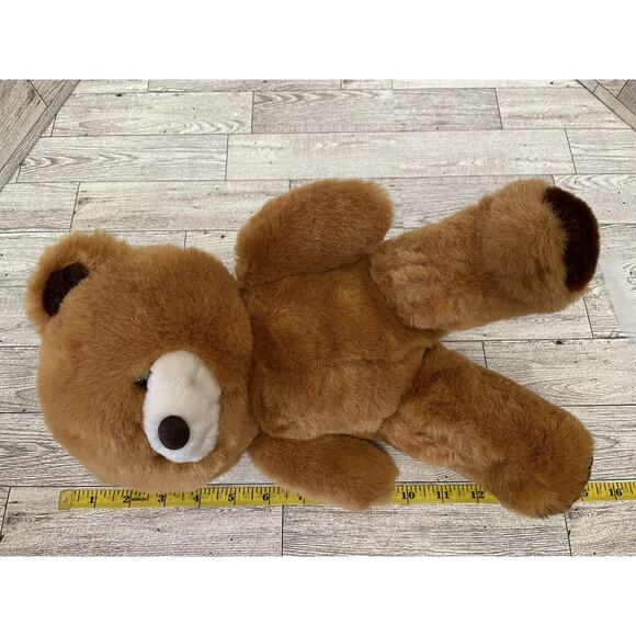 Vintage Fairview Brown Bear Plush Stuffed Animal with Flocked Nose 15” Teddy - Picture 6 of 8